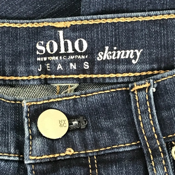 NYC Soho Skinny Jeans 33 Inch Waist Women Blue - Picture 6 of 8